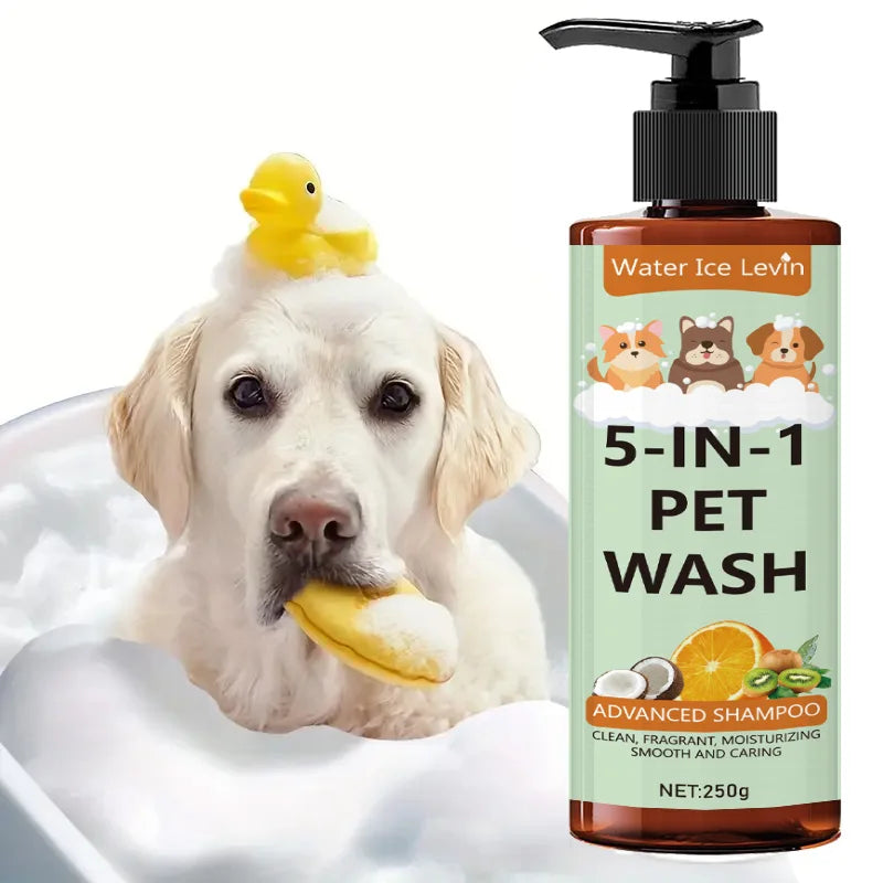 5-in-1 Coconut Pet Shampoo & Conditioner | Gentle Natural Formula for Dogs & Cats - Box 250g