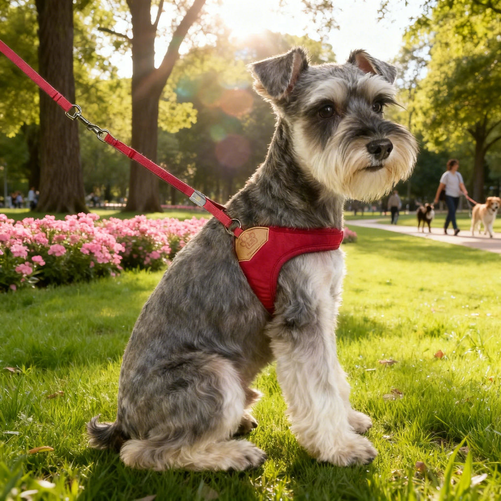 Pet dog walking harness and leash, suitable for puppies, small to medium dogs, ideal choice for training, travel, and daily wear