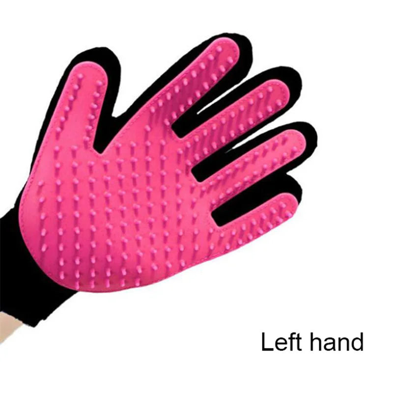 Cat and Dog Grooming Gloves, Gentle Silicone Deshedding Brush, Cleaning Accessories