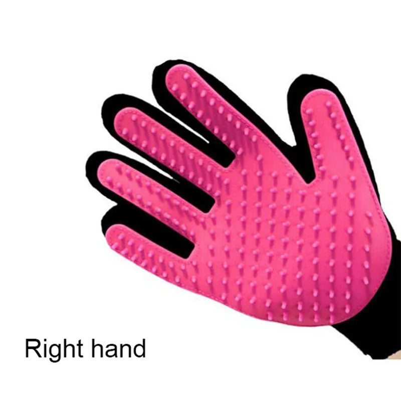 Cat and Dog Grooming Gloves, Gentle Silicone Deshedding Brush, Cleaning Accessories