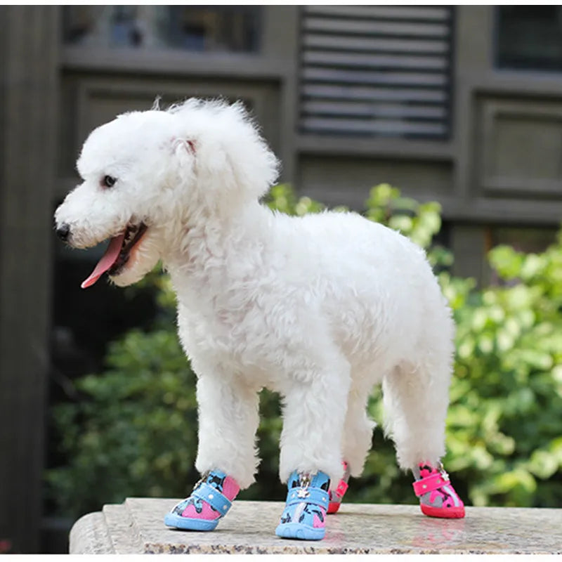 Breathable Mesh Dog Shoes Summer Small Dog Shoes Anti-Slip Pet Dog Sport Boots for Teddy Chihuahua