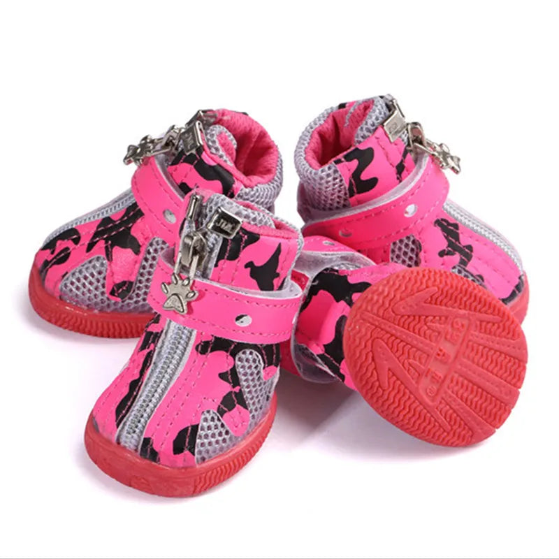 Breathable Mesh Dog Shoes Summer Small Dog Shoes Anti-Slip Pet Dog Sport Boots for Teddy Chihuahua