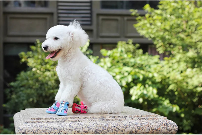 Breathable Mesh Dog Shoes Summer Small Dog Shoes Anti-Slip Pet Dog Sport Boots for Teddy Chihuahua