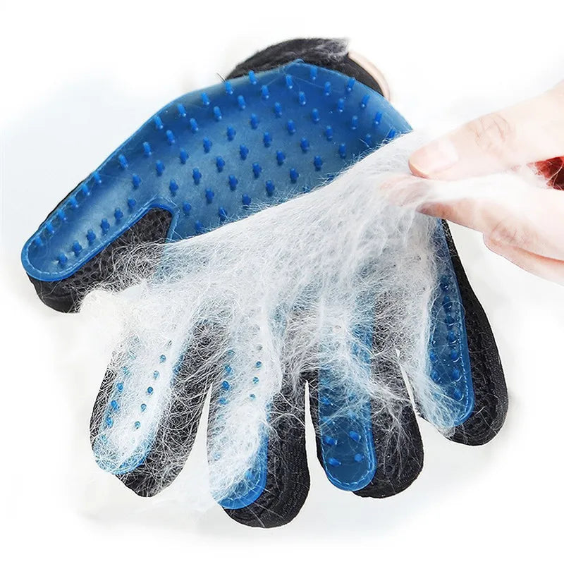 Cat and Dog Grooming Gloves, Gentle Silicone Deshedding Brush, Cleaning Accessories