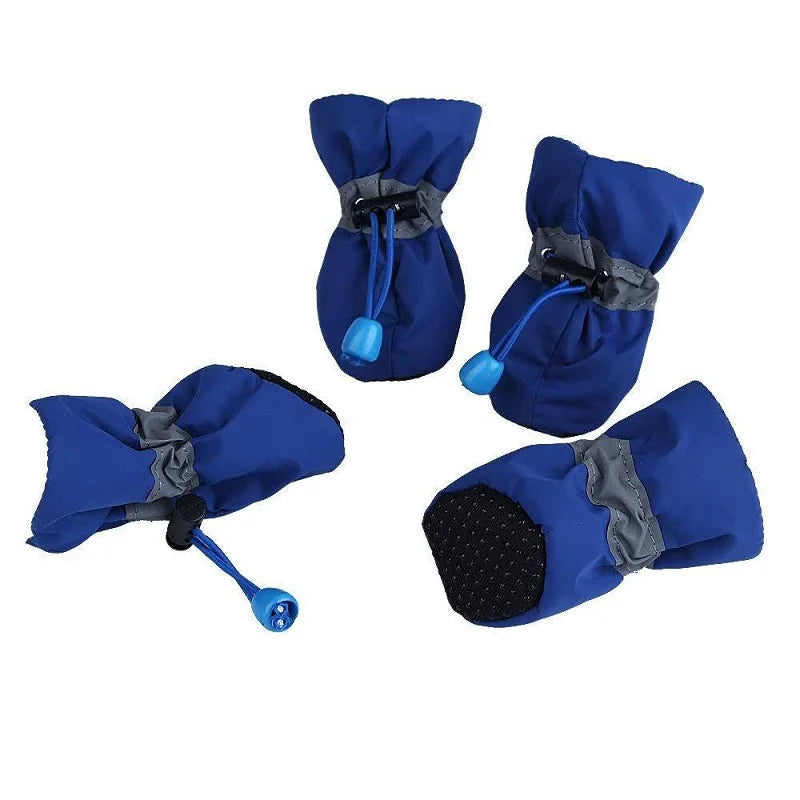 Summer Dog Shoes Rain Waterproof Pet Boots Socks Rubber Anti-slip Shoes Reflective soft puppy Dog Footwear for Small medium dogs
