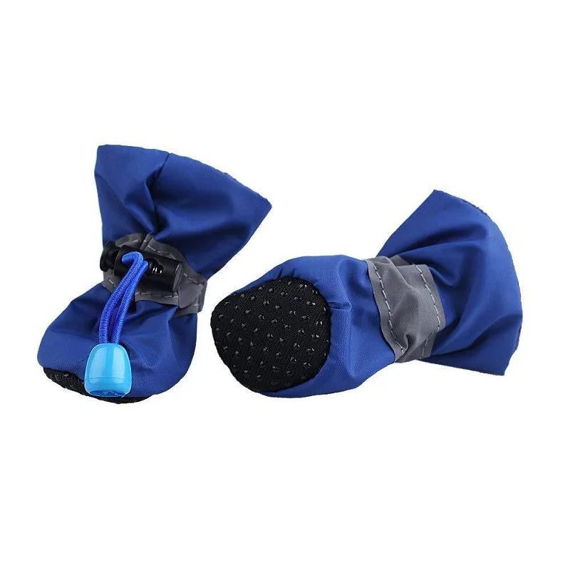 Summer Dog Shoes Rain Waterproof Pet Boots Socks Rubber Anti-slip Shoes Reflective soft puppy Dog Footwear for Small medium dogs