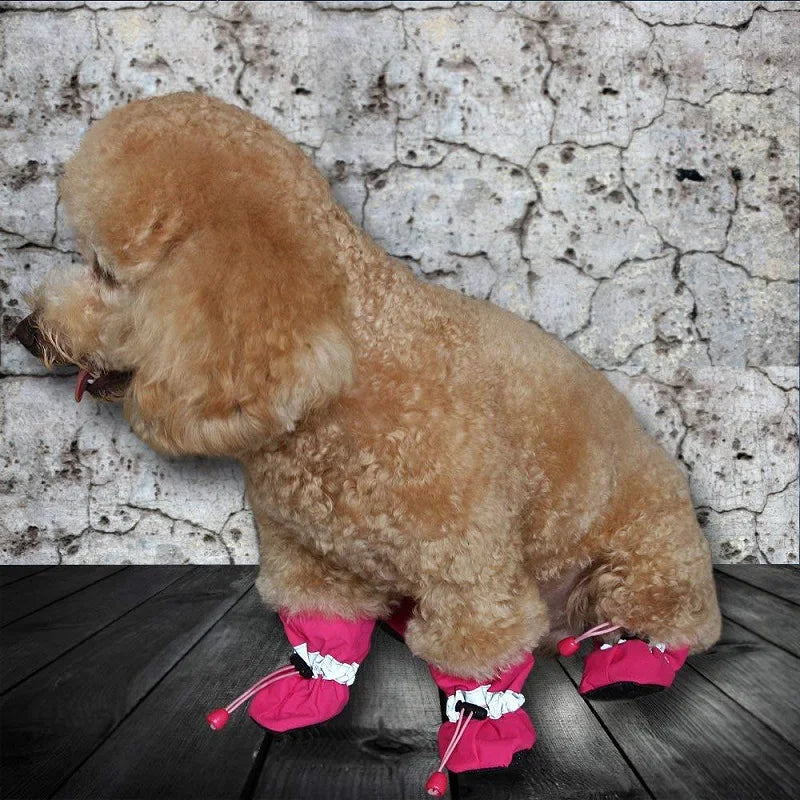 Summer Dog Shoes Rain Waterproof Pet Boots Socks Rubber Anti-slip Shoes Reflective soft puppy Dog Footwear for Small medium dogs