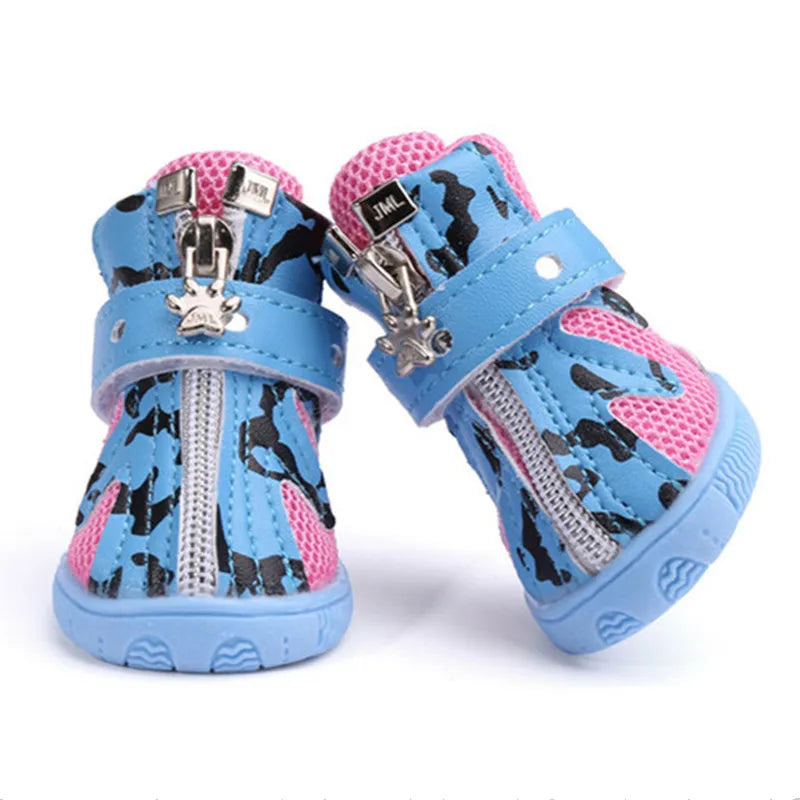 Breathable Mesh Dog Shoes Summer Small Dog Shoes Anti-Slip Pet Dog Sport Boots for Teddy Chihuahua
