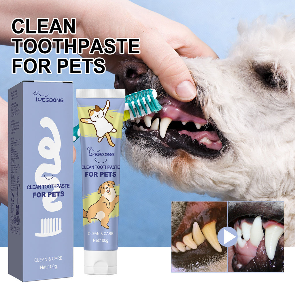 Pet Toothpaste For Cat Dog Fresh Breath Deep Cleaning Removing Stain Oral Plaque Prevent Teeth Calculus Cats Edible Toothpaste