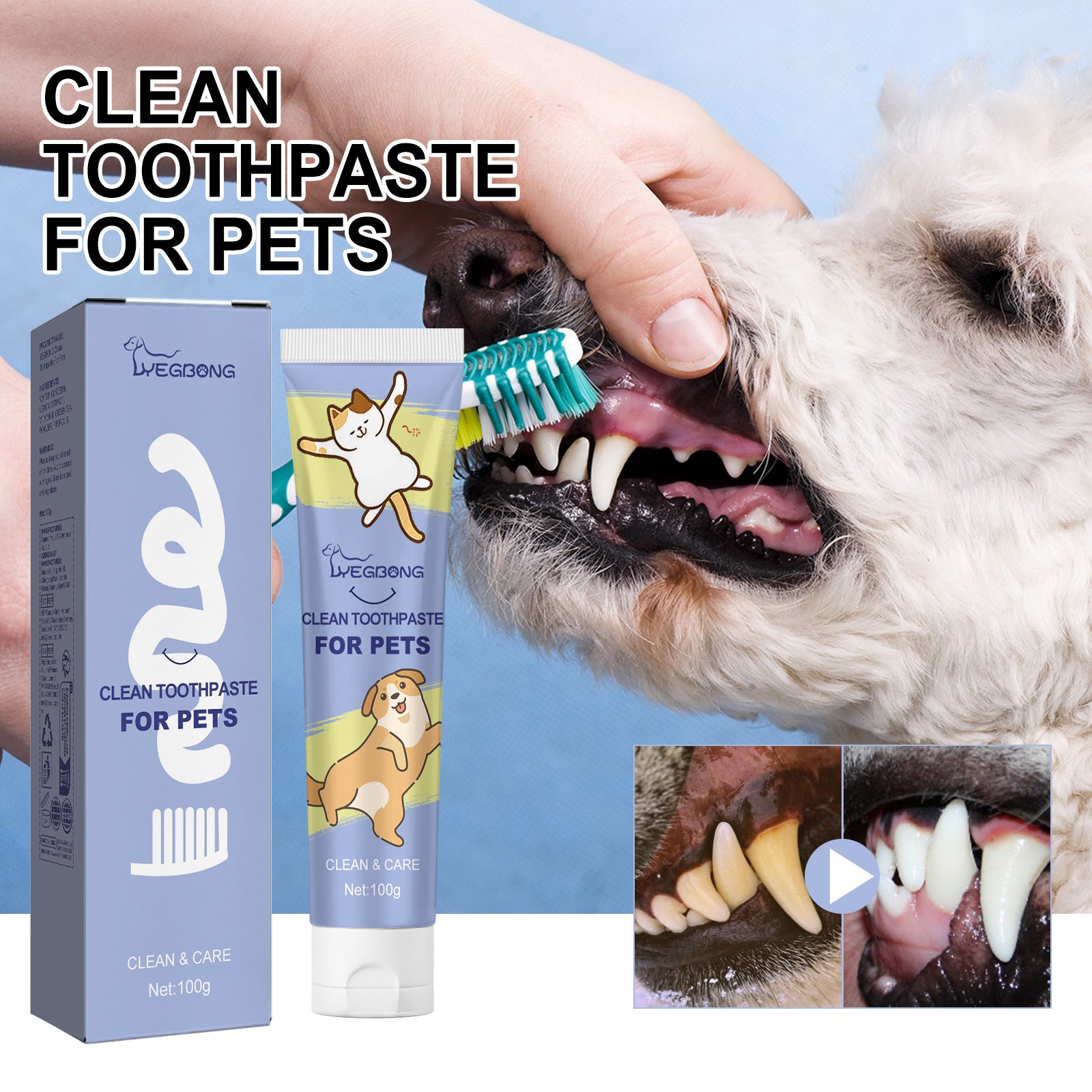 Pet Toothpaste For Cat Dog Fresh Breath Deep Cleaning Removing Stain Oral Plaque Prevent Teeth Calculus Cats Edible Toothpaste