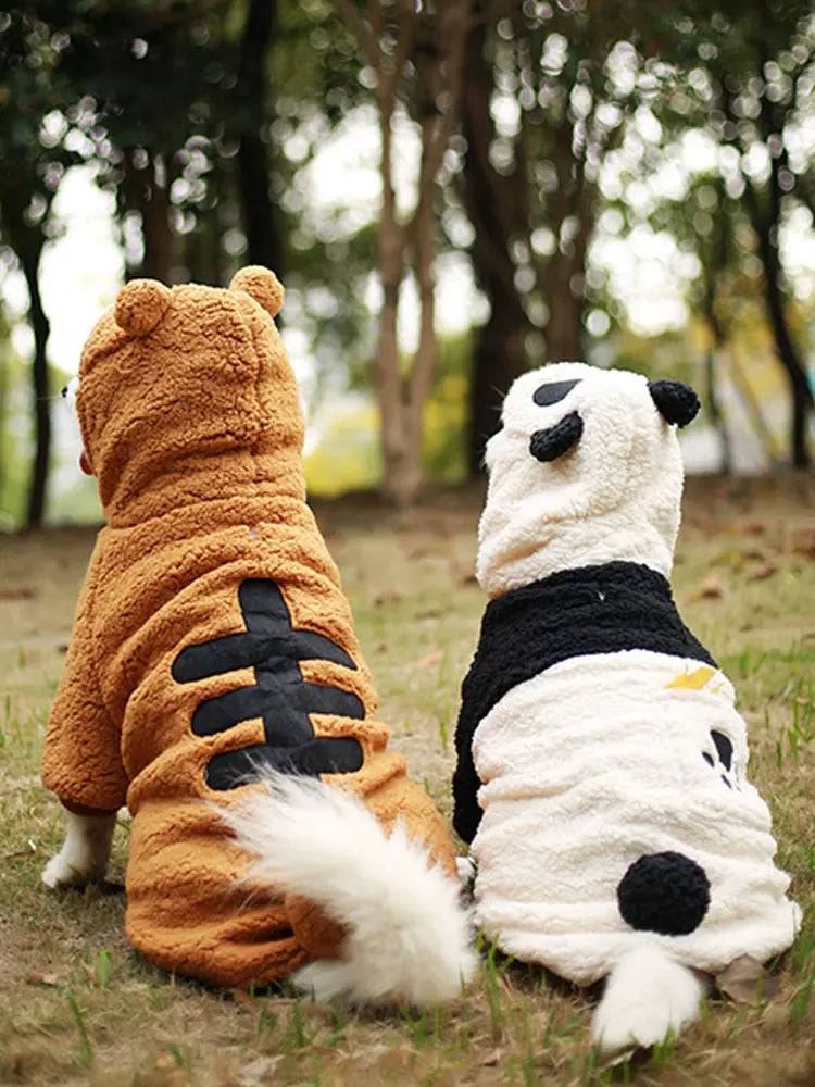 Dog Cloth Samoyed Medium And Large Dogs Golden Retriever Labrador Autumn and Winter Big Dog Thickened Pet Cute Tiger Clothes