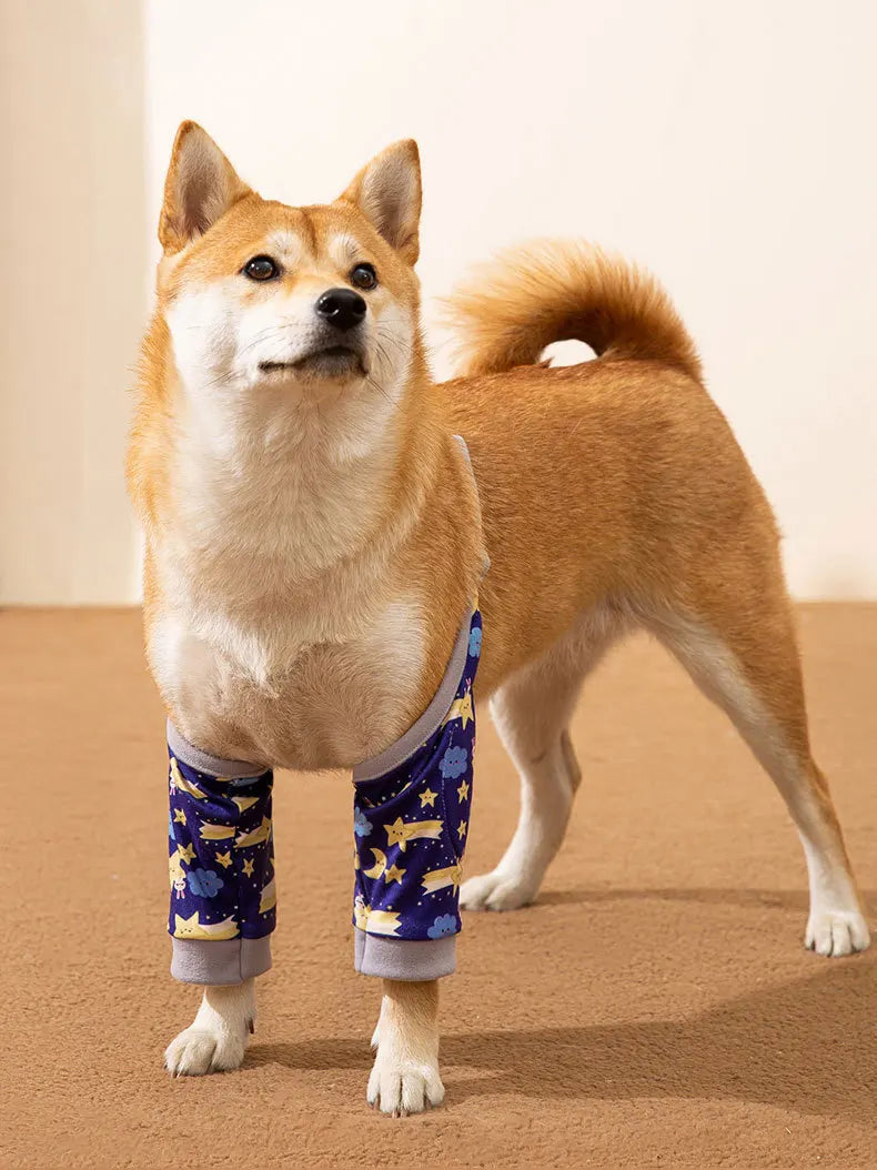 Large Dog Knee Protection Clothing Dirt-proof Pet Coats Protect Joint Breathable Pet Elbow Protect Cloth Portable Dog Supplies