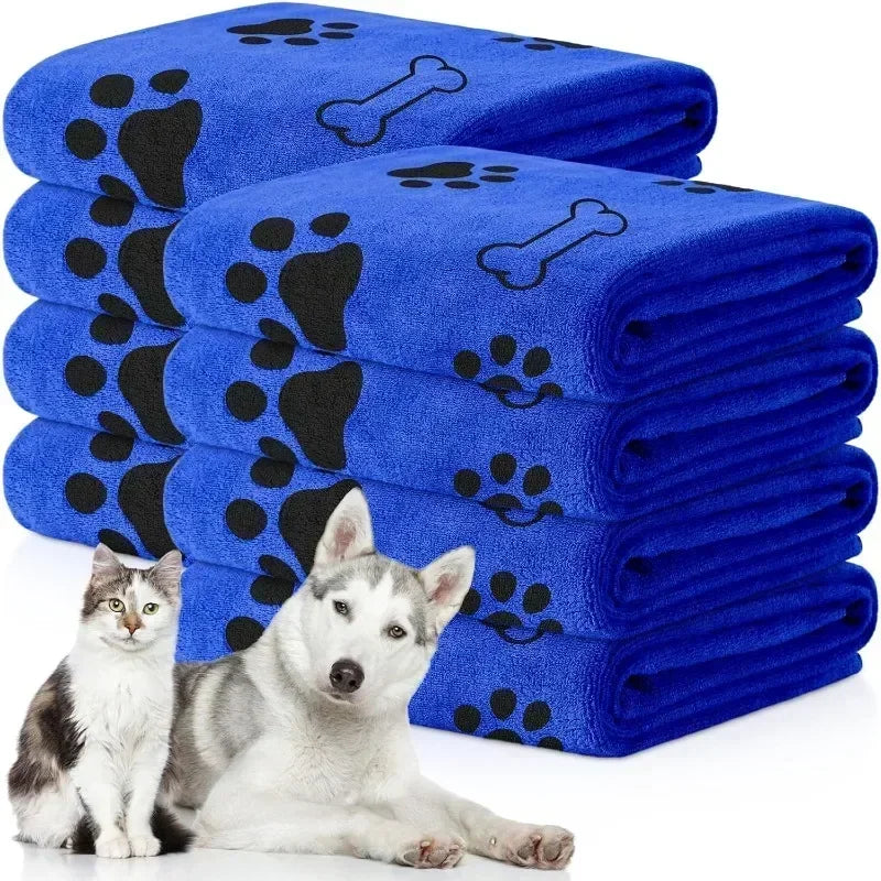 Quick-Drying Microfiber Dog Towel Absorbent Pet Bath Product Fiber Quick-drying Bath Towel Car Wiping Cloth Pet Supplies