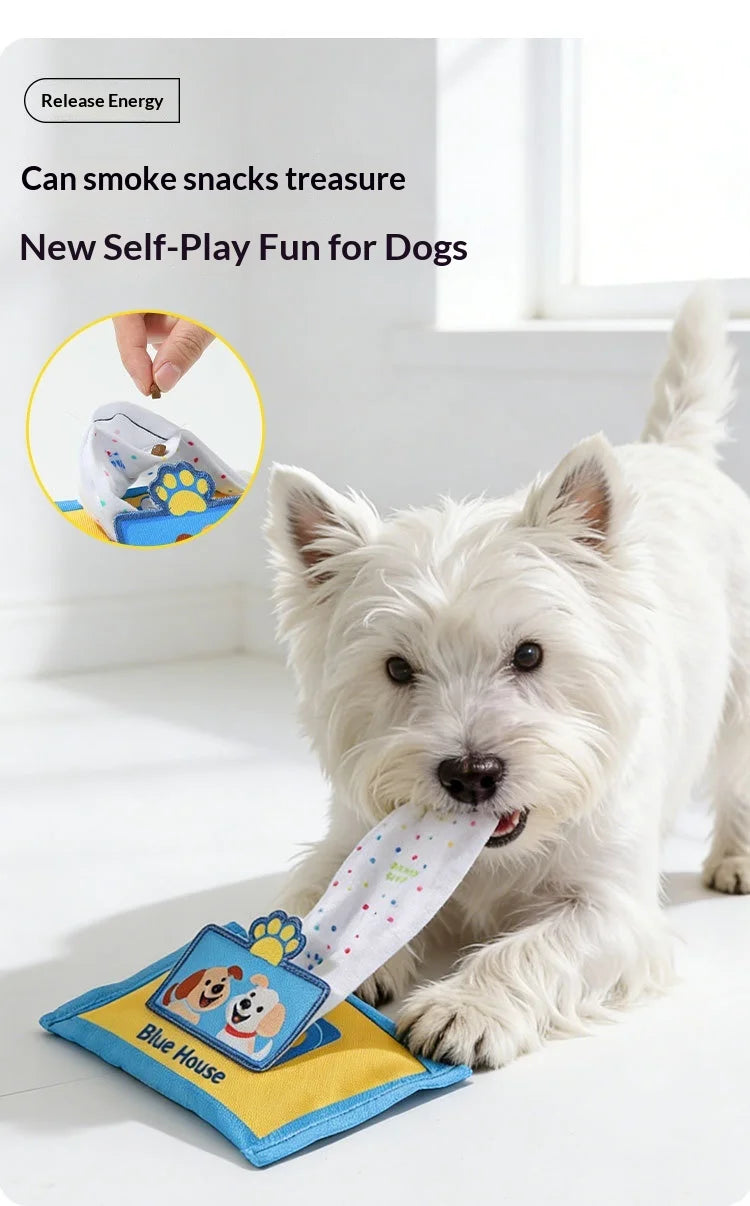 Dog Sniffing Chew Toys Simulation Paper Towel Drawing Box Hiding Puzzle Bite Resistant Consume Energy Indoor Play For Medium Dog