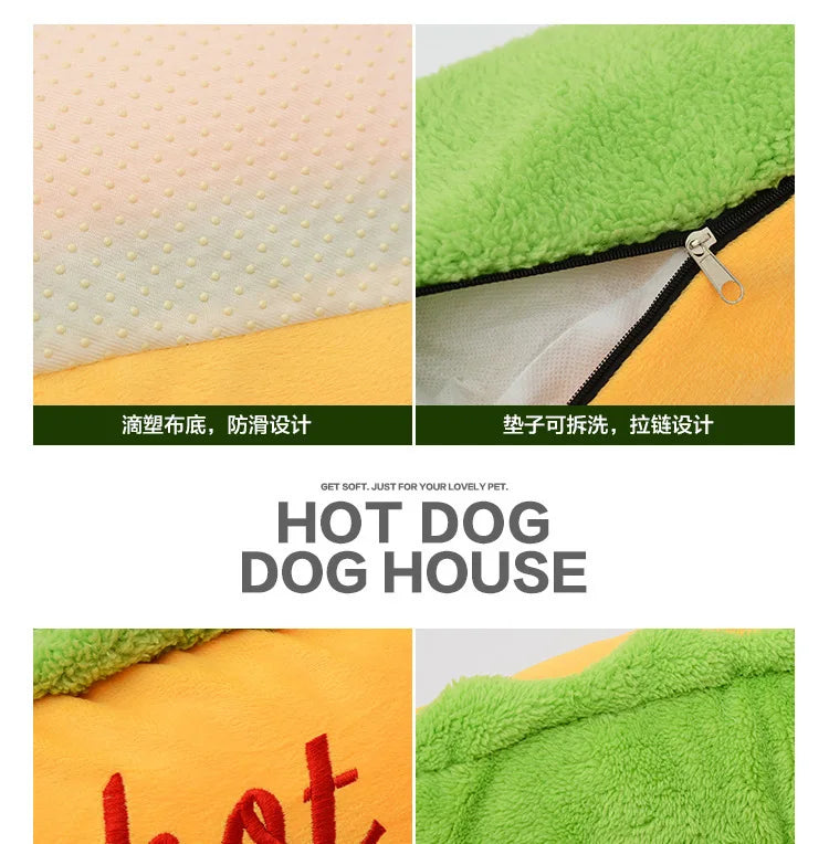 Warm Hot Dog Bed Removable Soft Lounger for Dog Large Hot Sale Washable Elastic Puppy Cat Pet House Sofa Indoor Dog Kennel