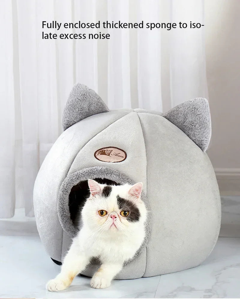 Deep Sleep Comfort in Winter Cat Bed Iittle Mat Basket Small Dog House Products Pets Tent Cozy Cave Nest Indoor Cama Gato