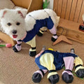 Dog Shoe Covers for Outdoor Anti Dirt Anti Mosquito Foot Covers Anti Slip Four Legged Jumpsuit Teddy Shoes for Walking Dogs