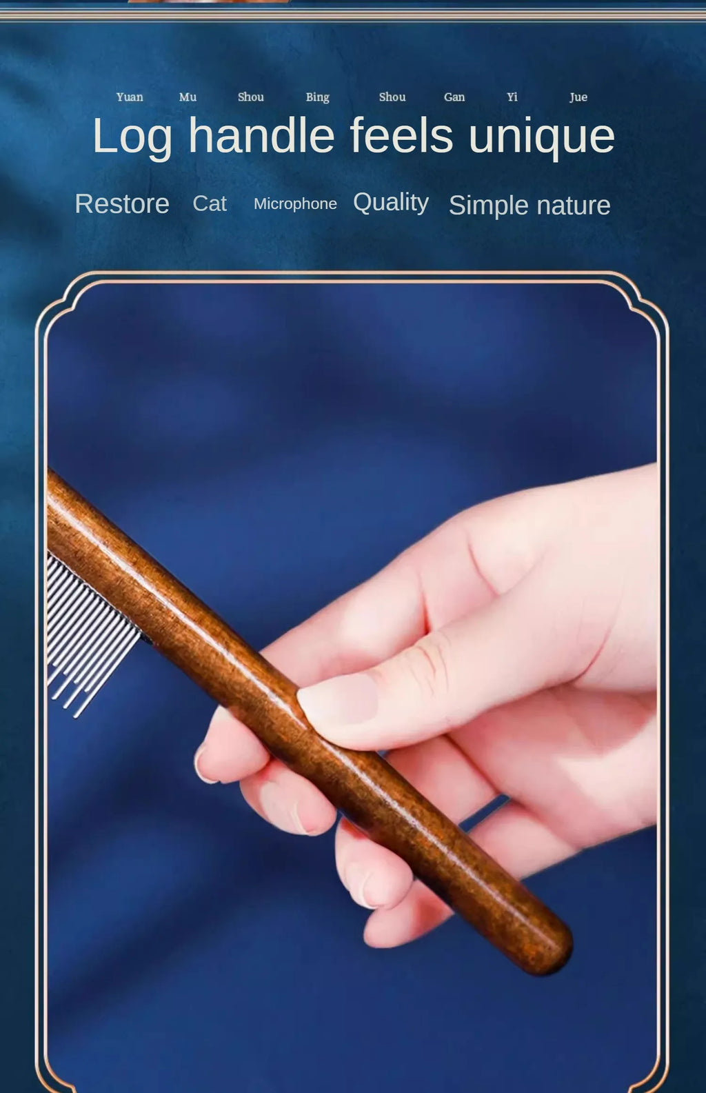 3.5*20cm Cat Grooming Special Comb Brush Long-haired Cats Dense Teeth Comb Knots To Remove Floating Hair Wooden Comb