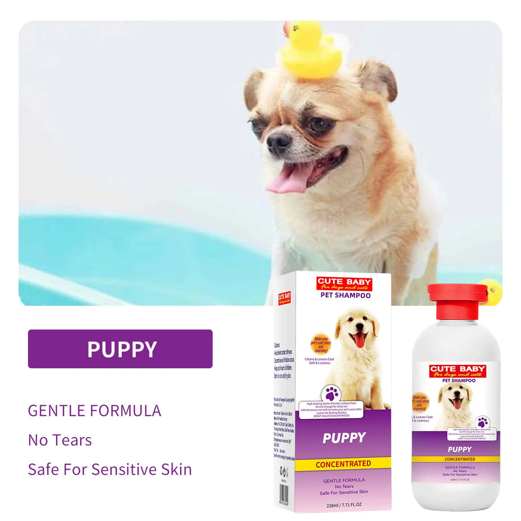 228ml PET Cleaning High Quality Safe Pet Dog Shampoo Body Wash Tender Skin Odor Removing Cleansing Petcleaning for Dogs Cats