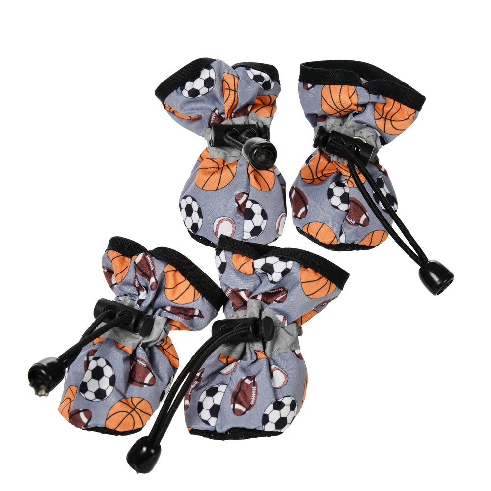 Spring Autumn Dog Shoes for Small Medium Dogs Cats Breathable Warm Cozy Puppy Print Boots Bulldog Teddy Chihuahua Pet Supplies