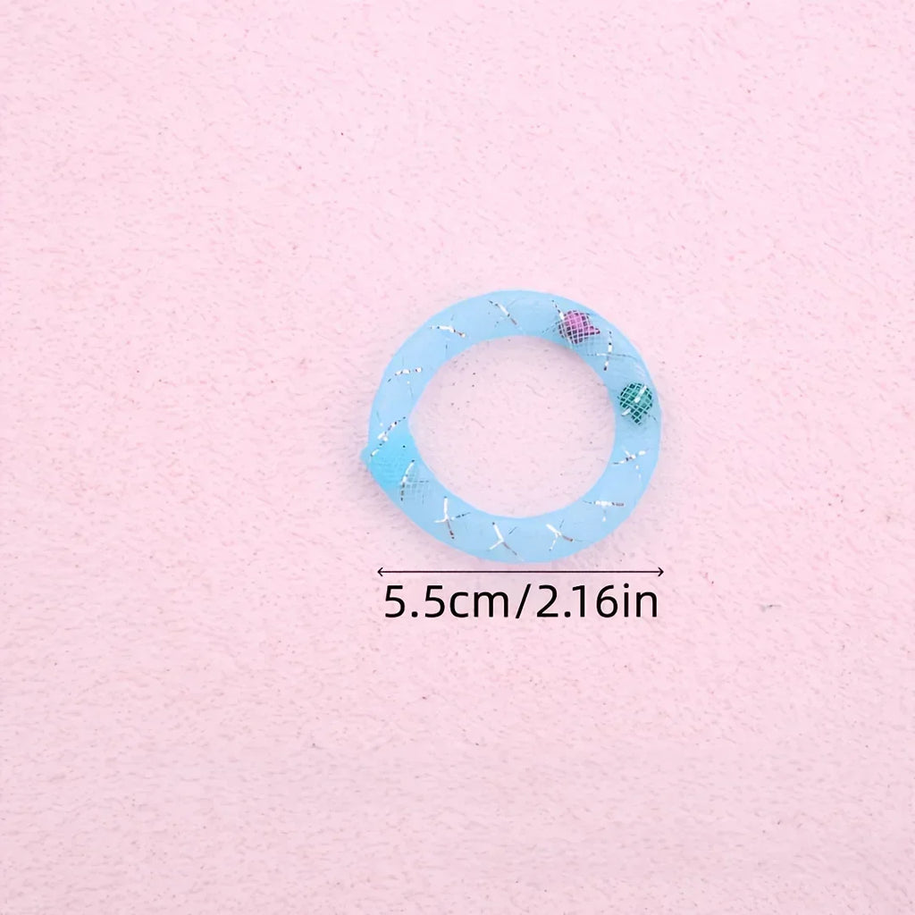 5pc colors Cat Toys-Soft Mesh Tube Self-Play Donuts for Cats,Bell-Sounding Self-Entertainment Boredom-Relief Chew and Tease Toys
