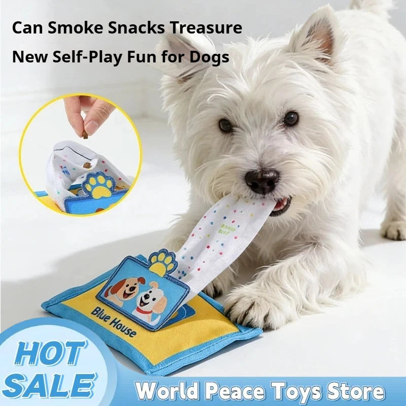 Dog Sniffing Chew Toys Simulation Paper Towel Drawing Box Hiding Puzzle Bite Resistant Consume Energy Indoor Play For Medium Dog