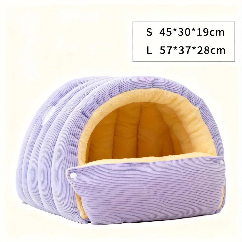 Winter Warm Cat Bed, Thickened Soft Pet Sleeping Nest, Warm Cat Cave for Kittens & Dogs, Cozy House for Pets