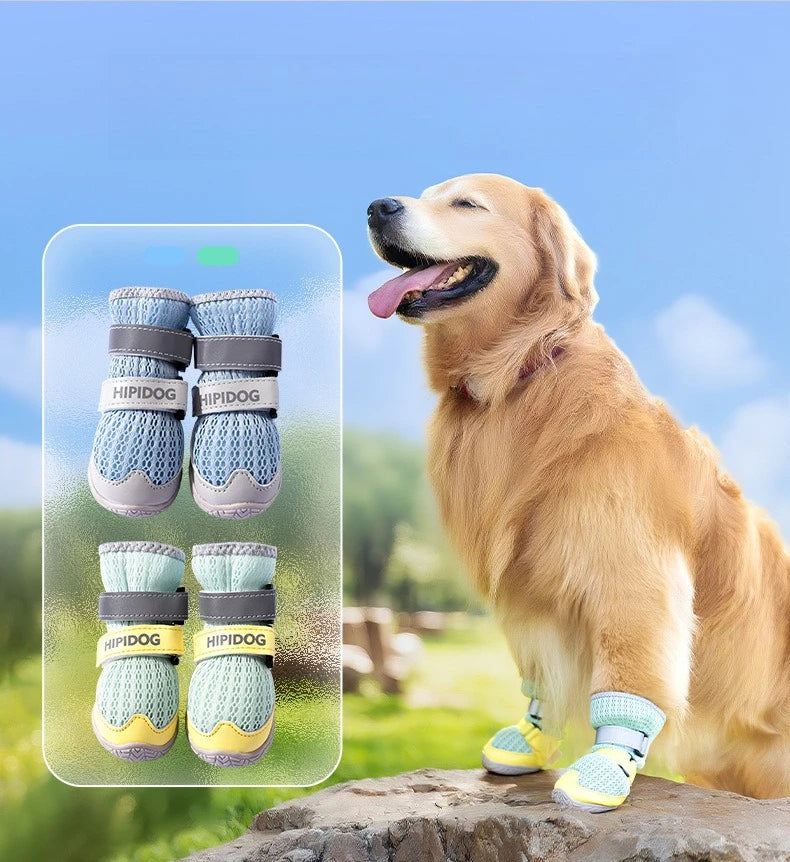Premium Shoes for Dogs Breathable Wear-resistant and Anti-slip Dog Shoes Adjustable and Soft Dog Accessories Pet Products