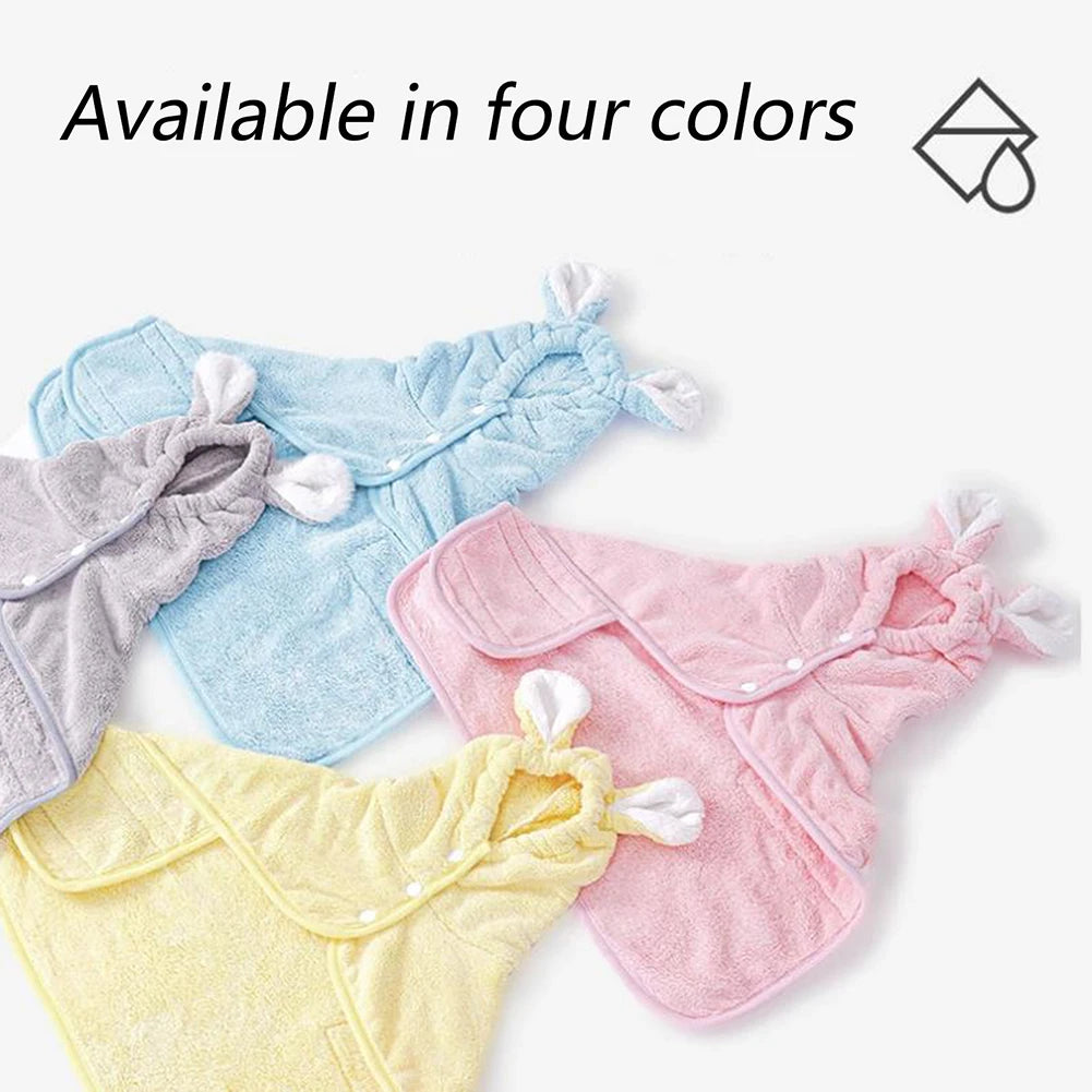 Dogs Bathrobe Cute Capes Bath Towel Soft Cozy Ultra-Absorbent Drying Coat Robe For Stylish Pet Lover Bath Clothing