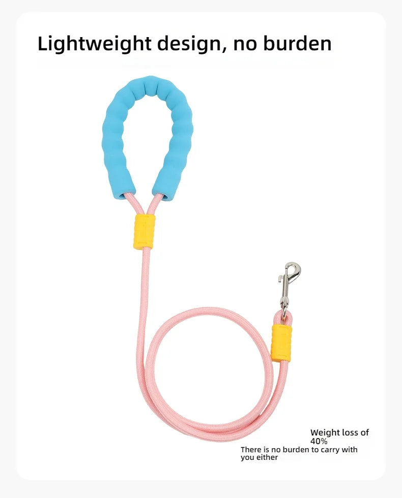 Dog traction, one tow, two explosion-proof dual head dog walking rope, contrasting color cloud foam handle, P rope, pet supplies