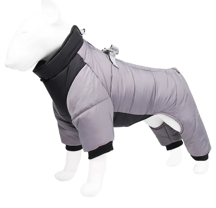 Dog Clothes Four Feet Clothing Warm Winter Coat Reflective Rainproof Dog Clothes Windproof Overall for Dogs Pet Cotton Clothes