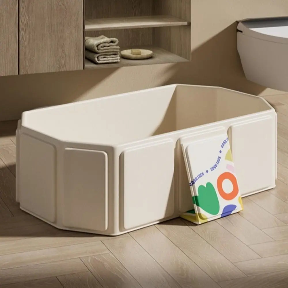 Large Capacity Portable Folding Bathtub Multifunctional Space Saving Dog Bathing Tub PVC with Drainage Holes Pet Wading Pool