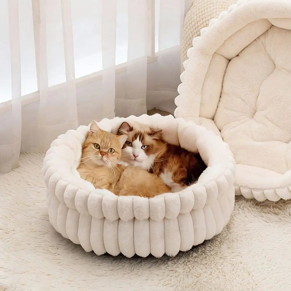Comfortable Warm Soft Cat Bed Deep Sleep Pet Supplies Dog Bed Round Cozy Pet House Kennel Winter