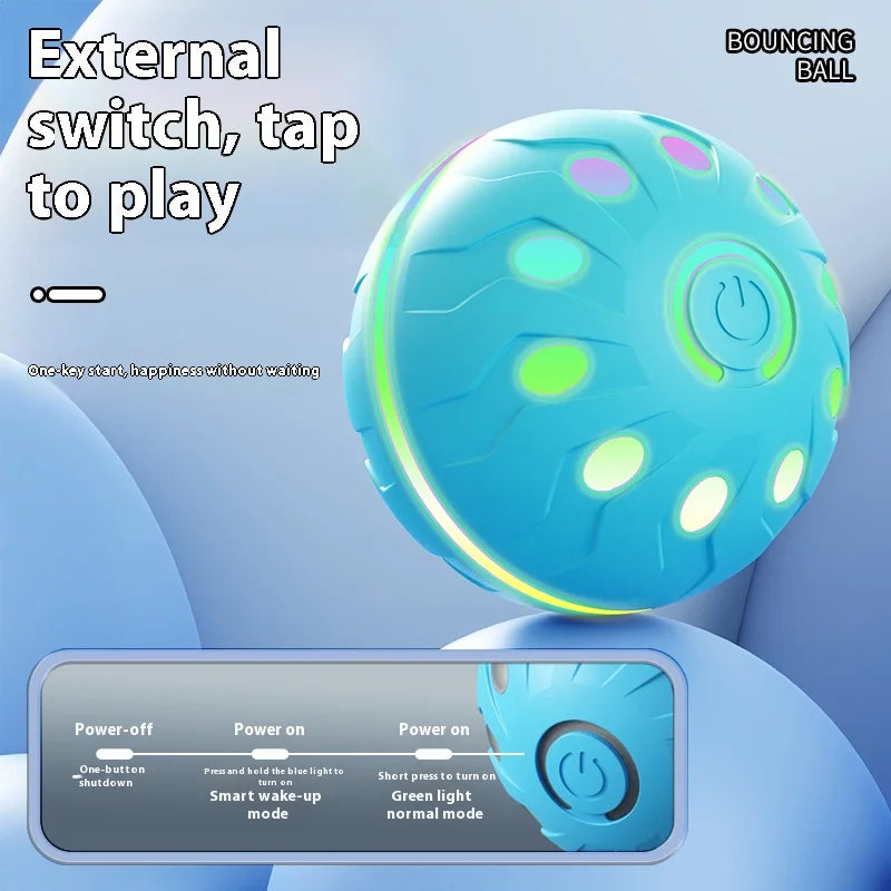 Automatic rolling ball dog and cat toys, durable dog chew ball toys, interactive cat and dog ball toys