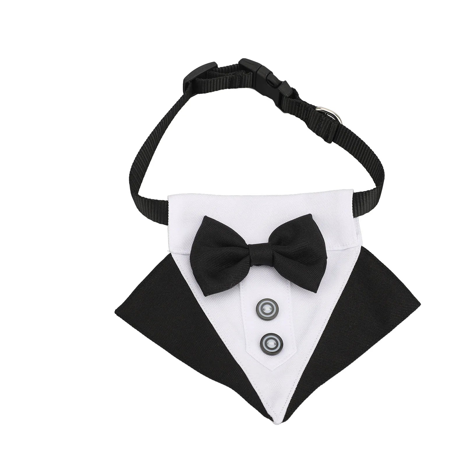Dog Tuxedo with D Ring Nylon Washable Skin Friendly Dog Wedding Collar For New Year Party Birthday