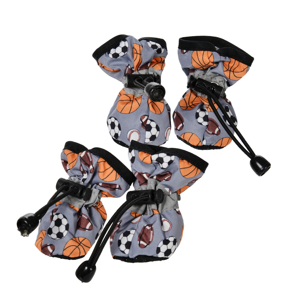 Spring Autumn Dog Shoes for Small Medium Dogs Cats Breathable Warm Cozy Puppy Print Boots Bulldog Teddy Chihuahua Pet Supplies