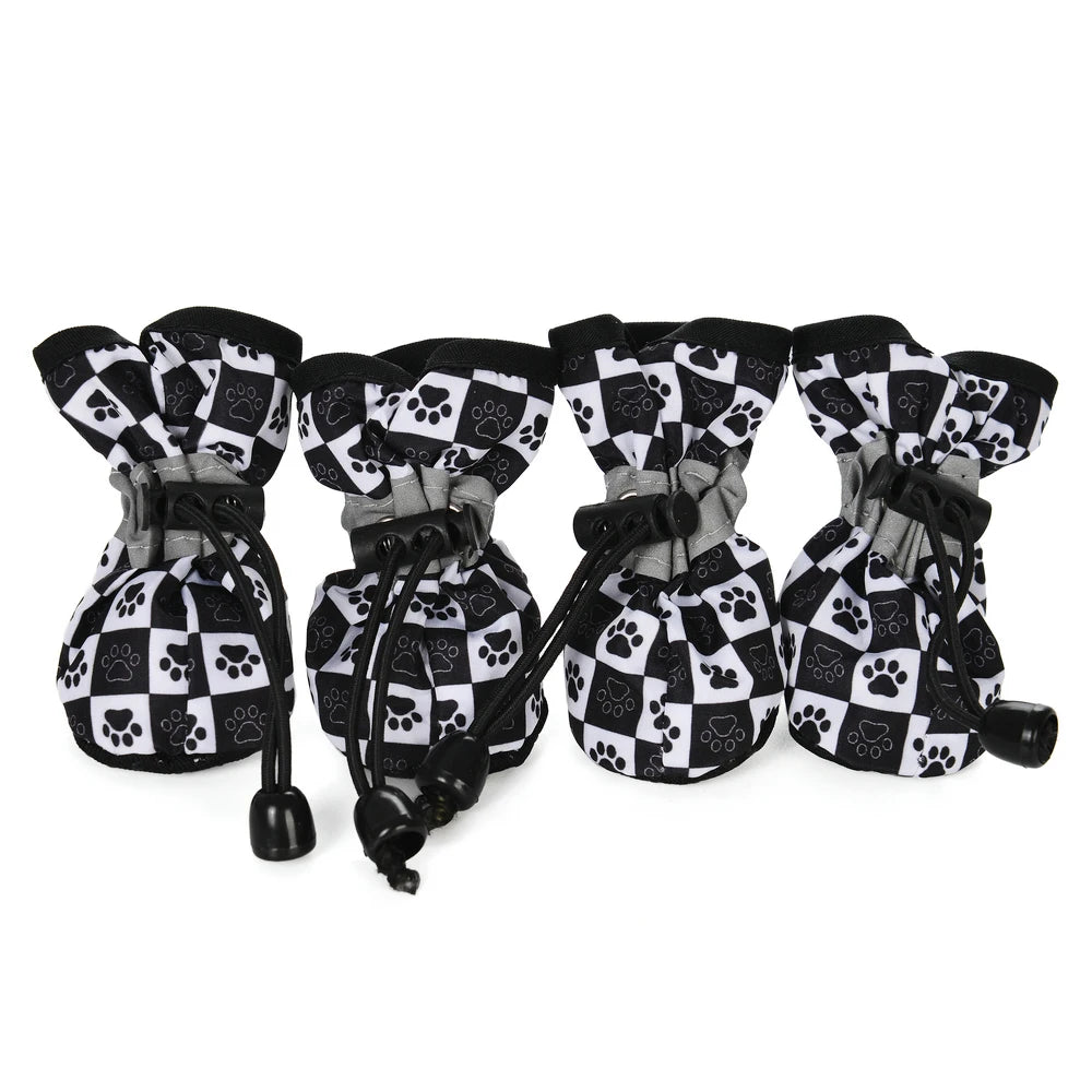 Spring Autumn Dog Shoes for Small Medium Dogs Cats Breathable Warm Cozy Puppy Print Boots Bulldog Teddy Chihuahua Pet Supplies