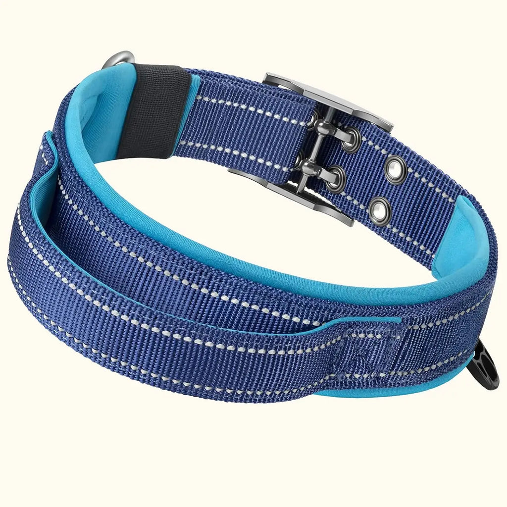 Heavy Duty Tactical Dog Collar, Military Collars with Handle, Training, Walking, Medium and Large Dogs Accessories