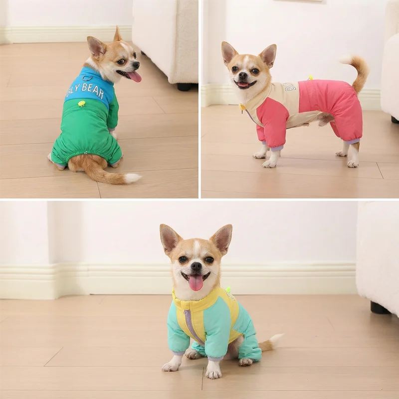 Dog Clothes Jacket  Series Windproof Raincoat Waterproof Dog Outdoor Jumpsuit  lightweight Puppy Costumes