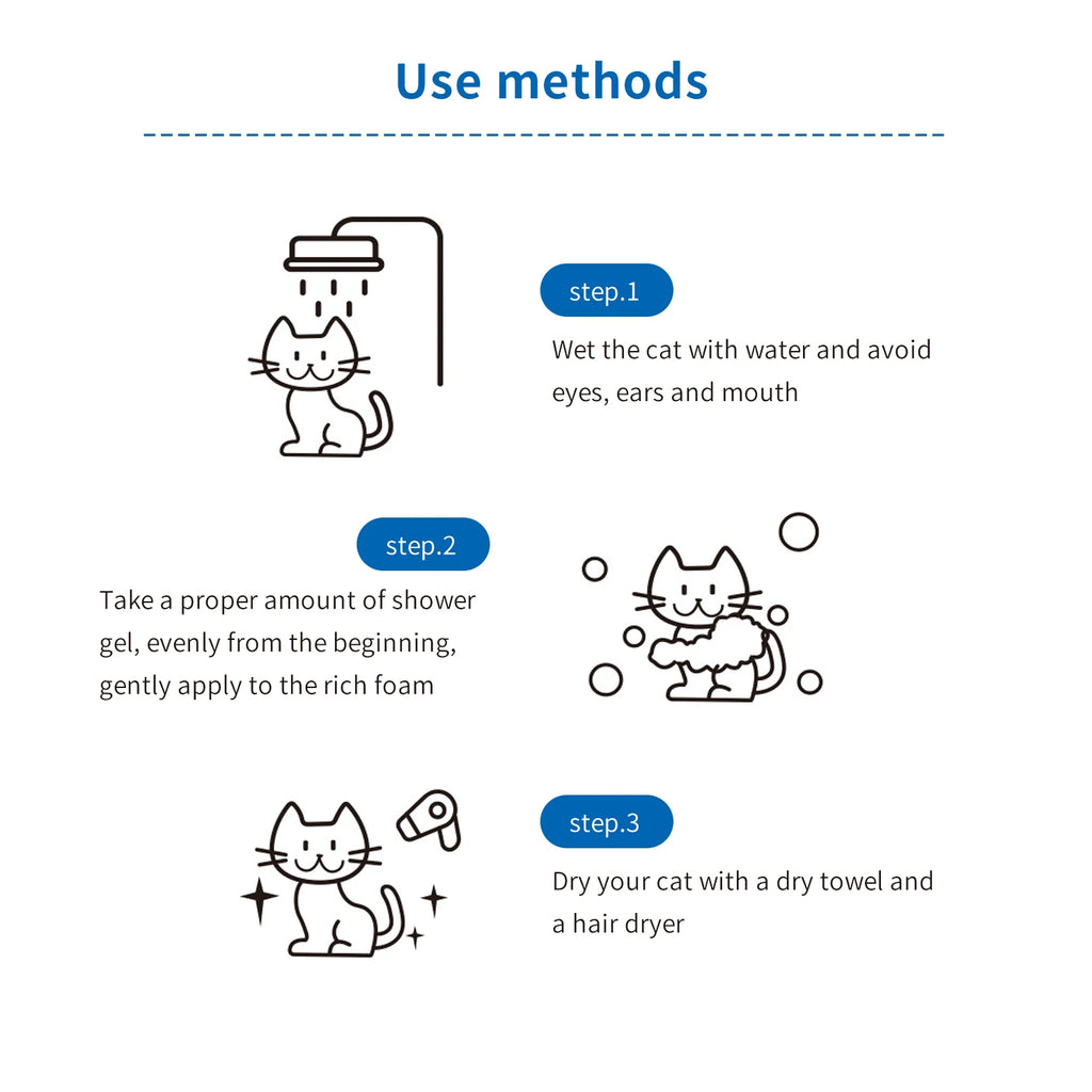 228ml PET Cleaning High Quality Safe Pet Dog Shampoo Body Wash Tender Skin Odor Removing Cleansing Petcleaning for Dogs Cats