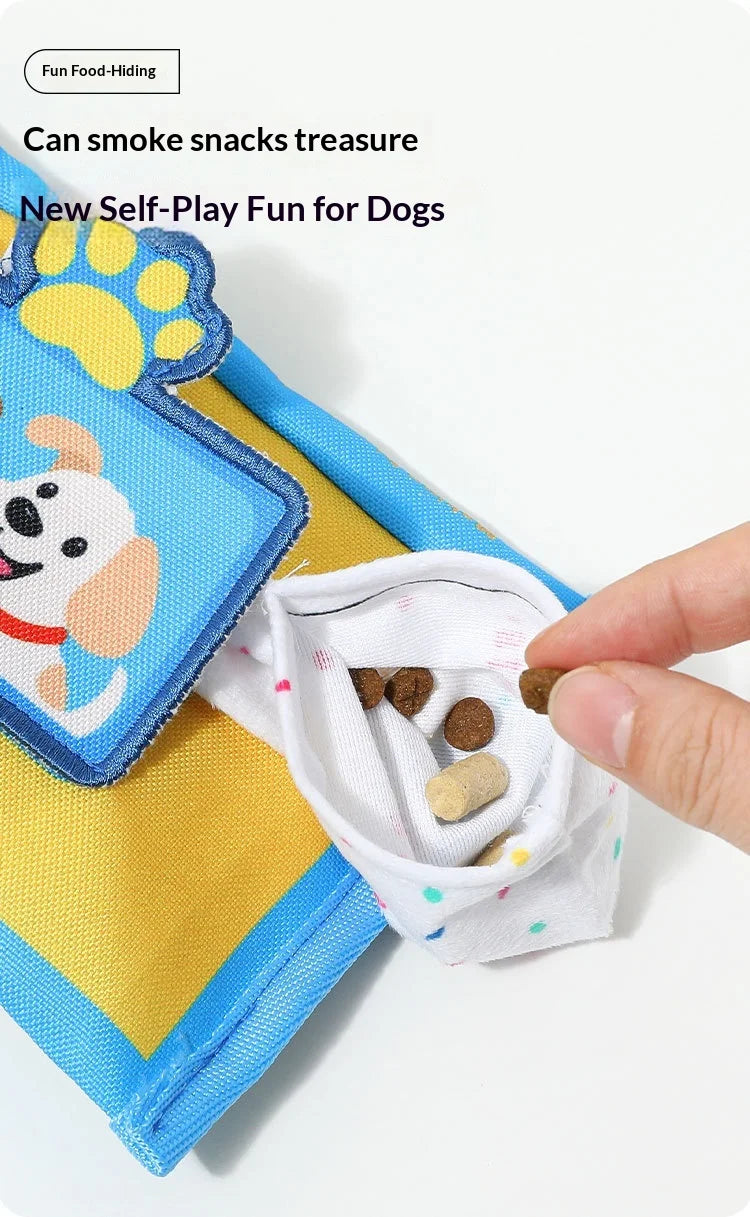 Dog Sniffing Chew Toys Simulation Paper Towel Drawing Box Hiding Puzzle Bite Resistant Consume Energy Indoor Play For Medium Dog