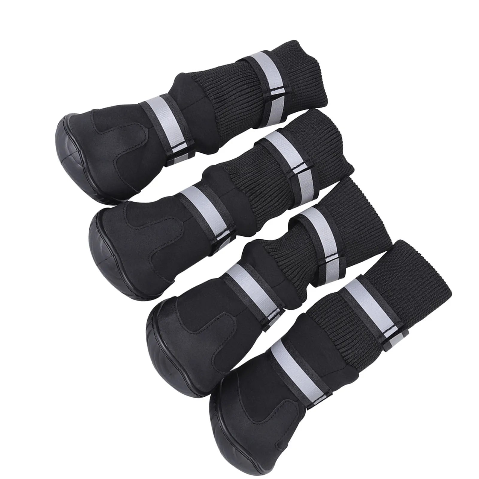 D2 4Pcs Set Pet Dog Shoes Anti Slip Protective Boots Dog Socks for Large Dogs Cat Waterproof Winter Dog Pet Puppy Shoes For Dogs