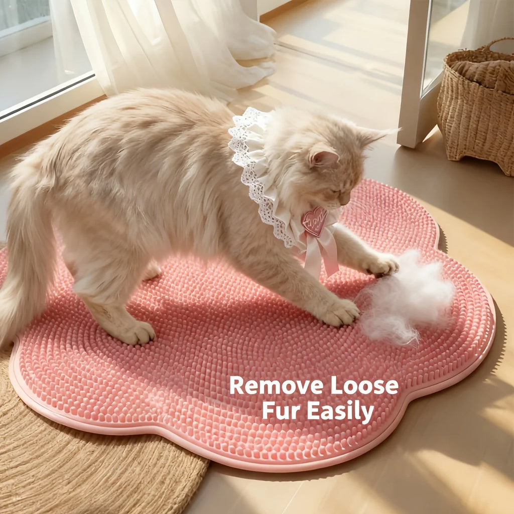 2-in-1 Cat Grooming Cushion Brush Bed Mat  Pet Sleeping Mat Kitten Puppy Nest Pet Cushion Cat Accessories