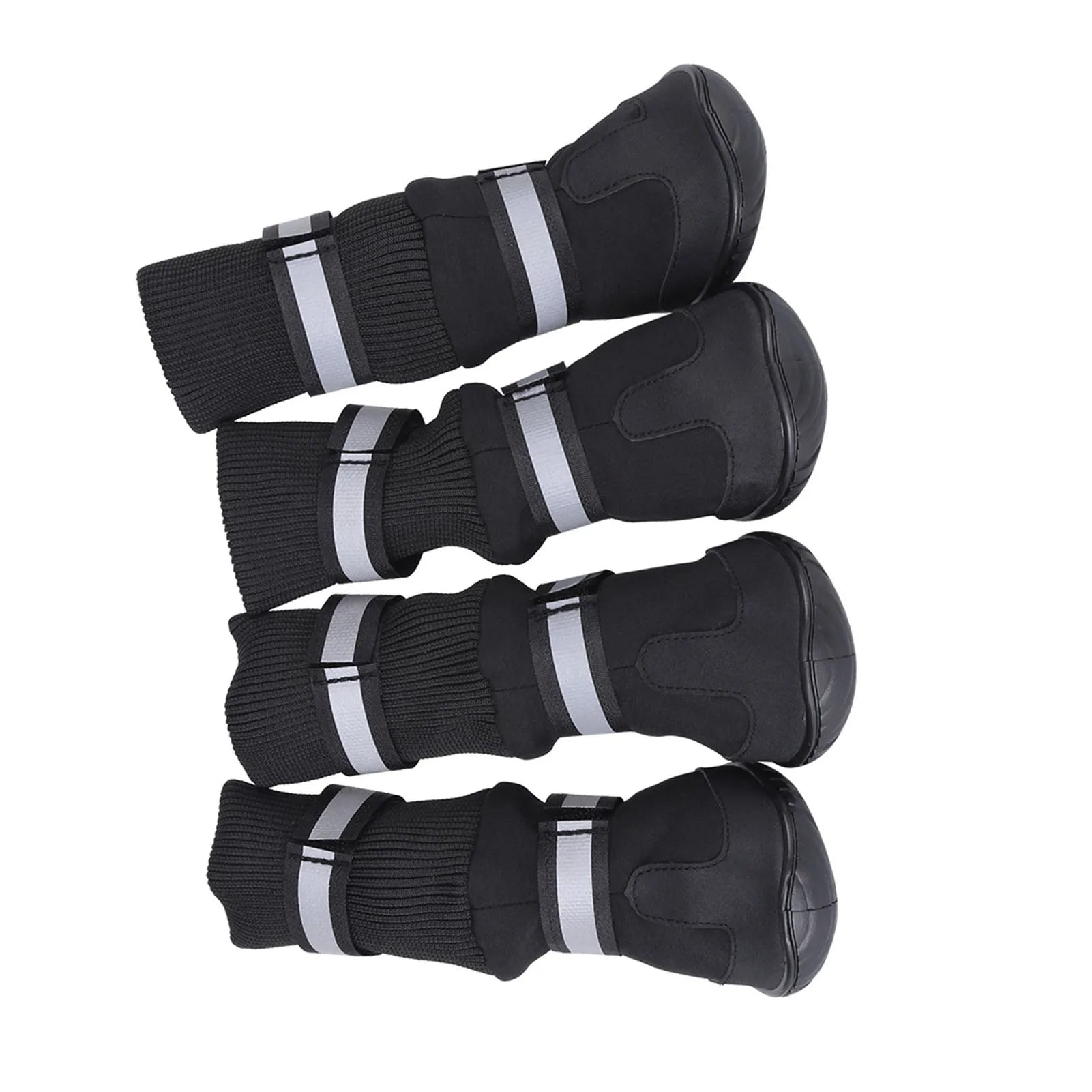 D2 4Pcs Set Pet Dog Shoes Anti Slip Protective Boots Dog Socks for Large Dogs Cat Waterproof Winter Dog Pet Puppy Shoes For Dogs