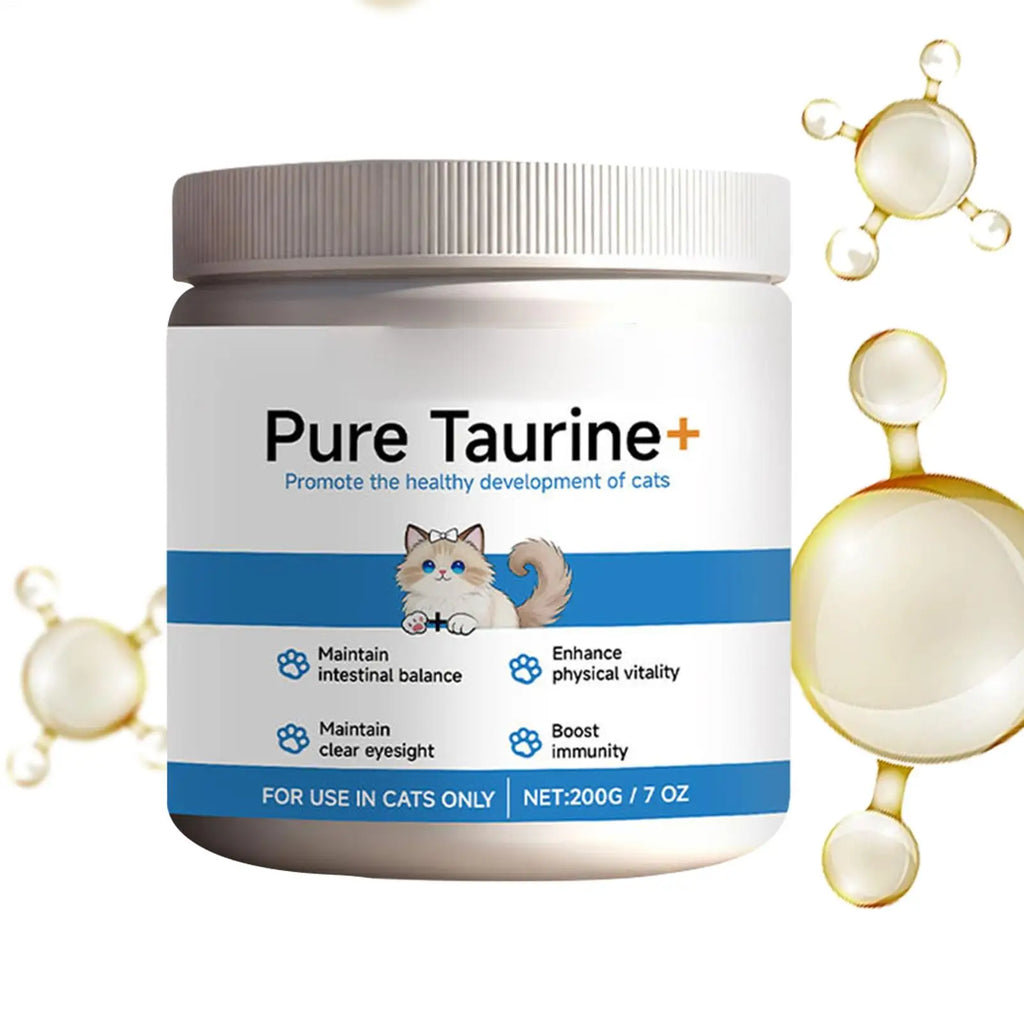 Cat Taurine Powder Support for Pet Heart Health Promote Maintain Visual Function Smooth Hair Pet Daily Care Nutrition Powder