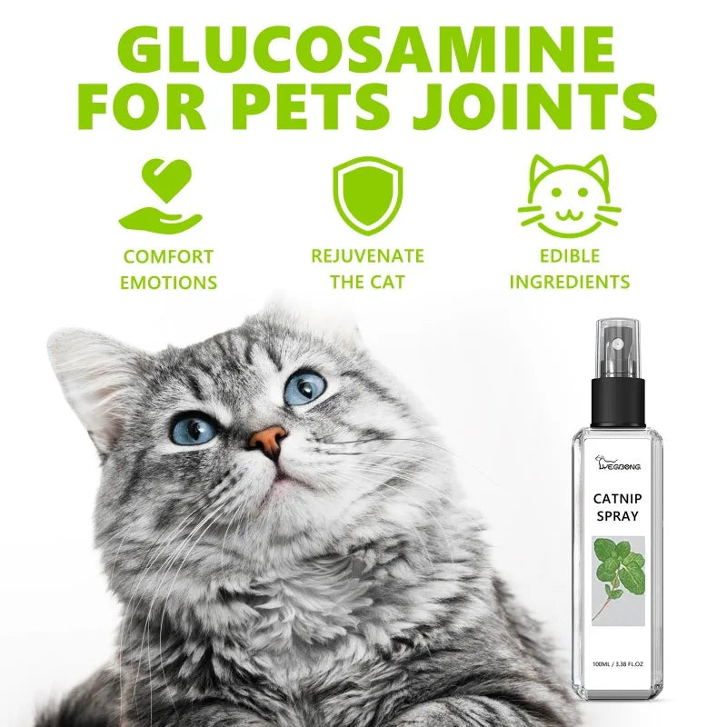 Natural Catnip Spray Cats Happy Water Formula to Promote Appetite Relieve Anxiety Increase Vitality Pet Training Mood Enhancer
