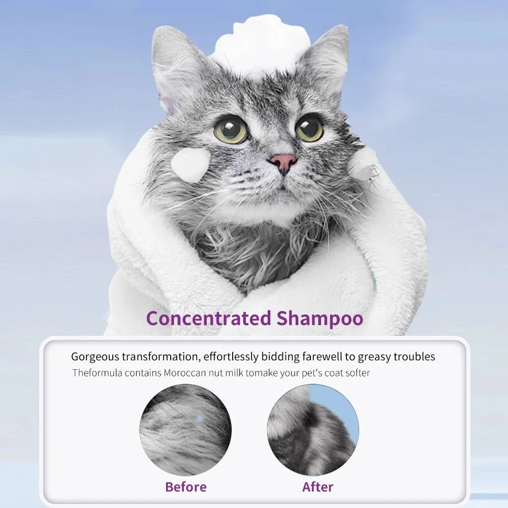 228ml PET Cleaning High Quality Safe Pet Dog Shampoo Body Wash Tender Skin Odor Removing Cleansing Petcleaning for Dogs Cats