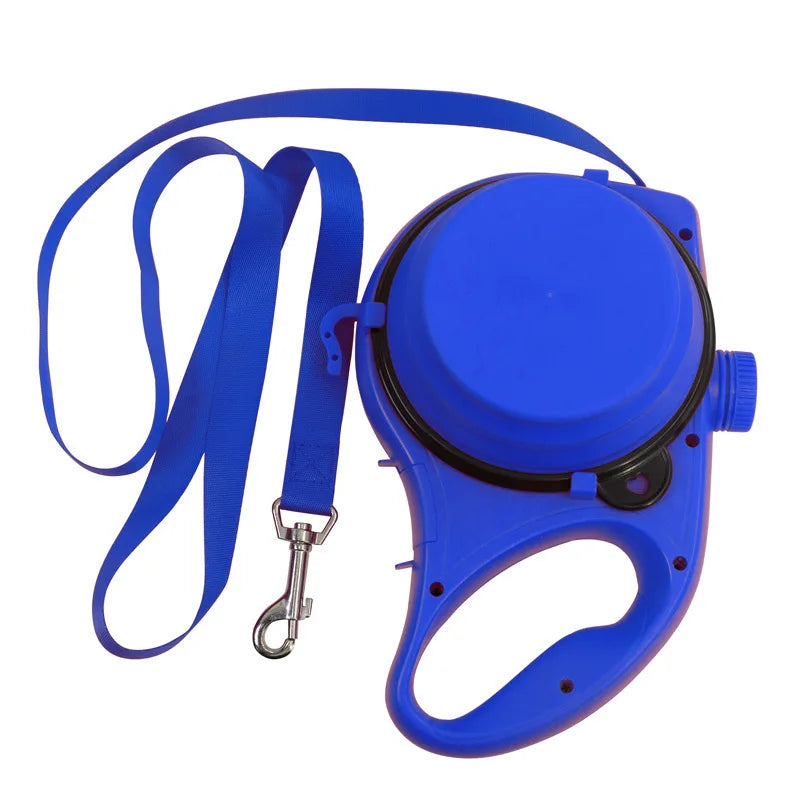 Three In One Dog Leash With Water Bottle And Cup Durable Pet Walking Lead For Dogs Portable Reflective Traction