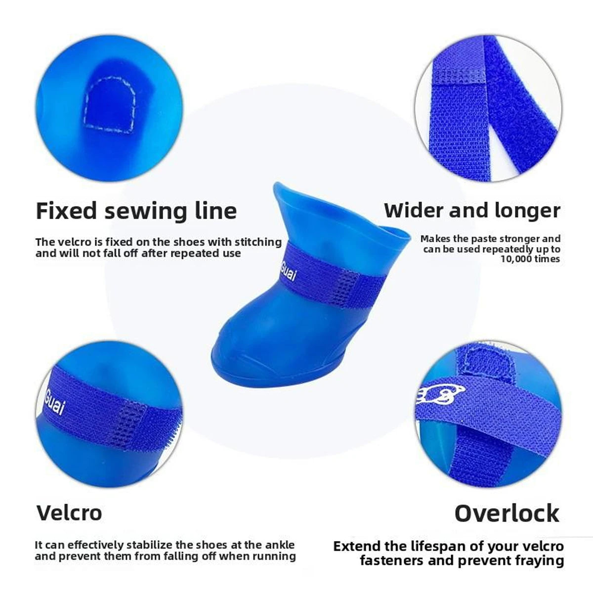4 Waterproof and Non-Slip Rain Boots for Small and Medium-Sized Dogs, Cute Pet Dog Shoes - Protect Your Pet's Paws from Rain, Mud, and Ice