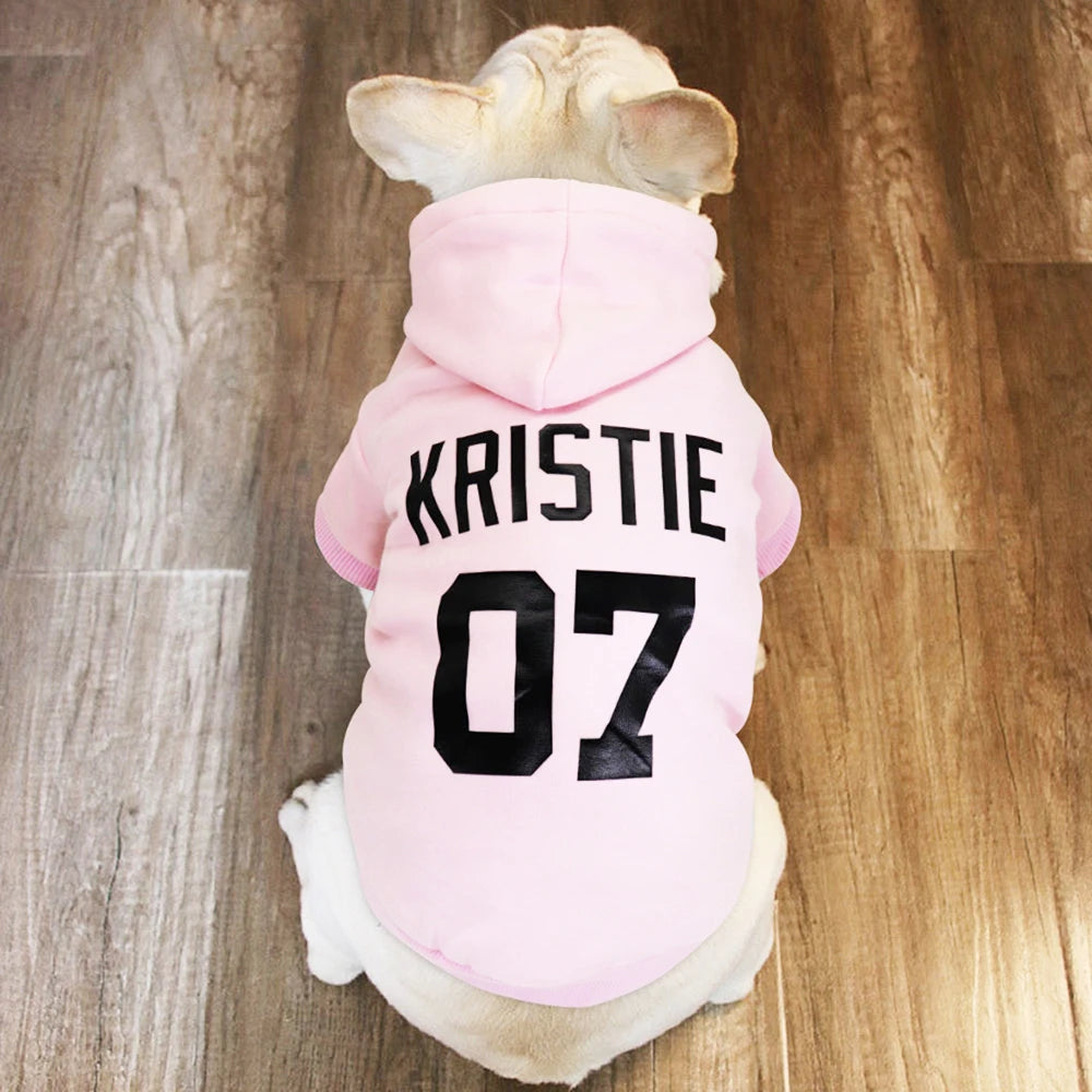 Custom Pet Dog Clothes, Puppy Hoodies, Warm Coat for Large Dogs, Jacket, Sweater, French Bulldog Clothing, Autumn, Winter